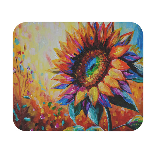 As a Sunflower Art Mouse Pad — Colorful Floral Desk Mat for Home Office
